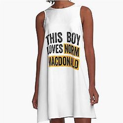 Norm Macdonald Funny Comedian This Boy Loves Norm Macdonald shirt A-Line Dress