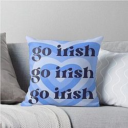 Blue Retro Notre Dame Heart Design Throw Pillow 

becomes:

Blue Notre Dame Heart Design Throw Pillow