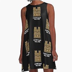 Notre Dame Will Rise A Line Dress
