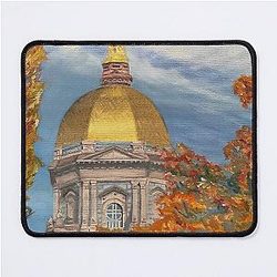 Golden Notre Dame Mouse Pad