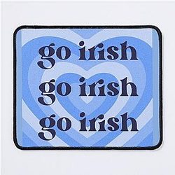 Blue Retro Notre Dame Design Mouse Pad