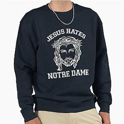 Jesus Hates Notre Dame Gold Pullover Sweatshirt
