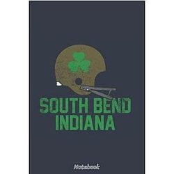 South Bend Indiana Vintage Distressed Notre Dame Fighting Irish WS052 Notebook Wide Ruled Lined Paper Journal Girls Boys Students Kids Teachers College Writing Notes 120 pages 6 x 9 in