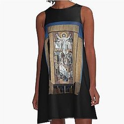 Notre Dame Mountain Touchdown Jesus A-Line Dress