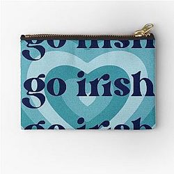 Notre Dame Blue Zipper Pouch