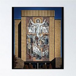 Notre Dame's touchdown Jesus mountain dreams Poster