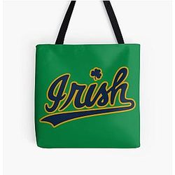 Notre Dame Irish All Over Print Tote Bag