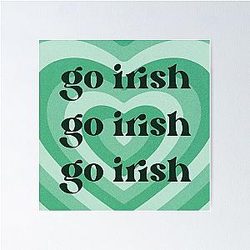Notre Dame y2k heart design Poster