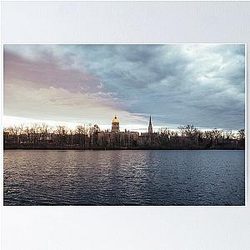 Notre Dame Lake Sunset Poster