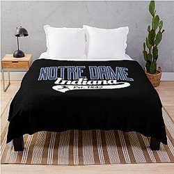 Notre Dame Indiana Throw Blanket