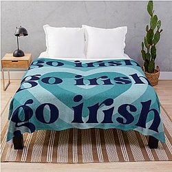 Notre Dame Blue Design Throw Blanket
