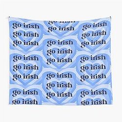 Blue Retro Notre Dame Heart Design Tapestry