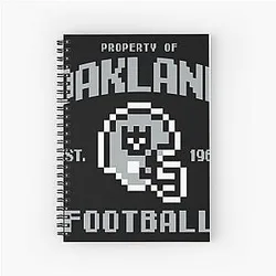Oakland Raiders Football Spiral Notebook