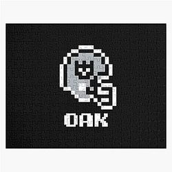 Oakland Raiders 8-bit Football Helmet Only Jigsaw Puzzle
