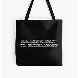 Commitment To Excellence Oakland Raiders American Football Fan Art Over Print Tote Bag