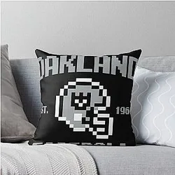 Oakland Raiders Football Throw Pillow