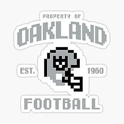 Oakland Raiders Football Sticker
