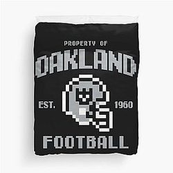 Property Of Oakland Raiders Football Duvet Cover