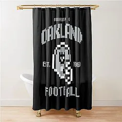 Oakland Raiders Football Shower Curtain