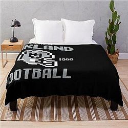 Oakland Raiders Football Throw Blanket