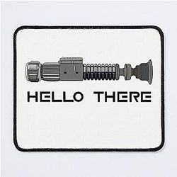 Hello There General Kenobi Light Saber Mouse Pad
