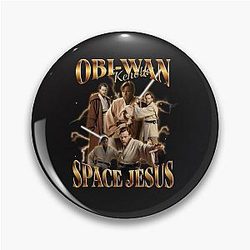 Obi Wan Kenobi Space Jesus Retro Collage Pin
