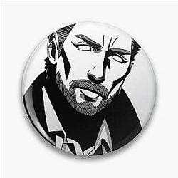 Black White Modern Kenobi Pin