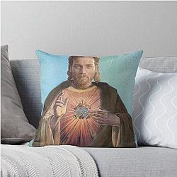 Obi Wan Kenobi Jesus Throw Pillow
