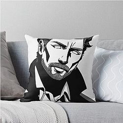 Black and White Modern Kenobi Pillow