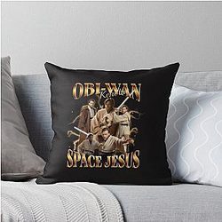 Obi Wan Kenobi Space Jesus Retro Collage Pillow
