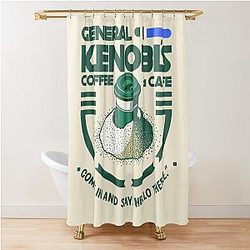 General Kenobi's Coffee - Come in and say Hello Shower Curtain