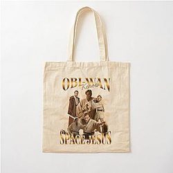 Obi-Wan Kenobi Space Jesus Retro Collage Cotton Tote Bag