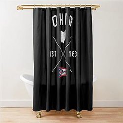 Ohio State Vintage Distressed Shower Curtain