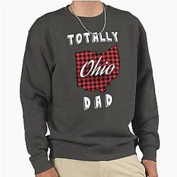 TOTALLY OHIO BUFFALO PLAUD STATE MAP PRIDE PULLOVER SWEATSHIRT