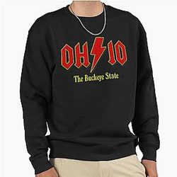 Ohio Buckeye State T-shirt, Retro Halftone Design, Unisex Souvenir Top Pullover Sweatshirt