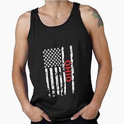 Ohio USA American Flag Tank Top