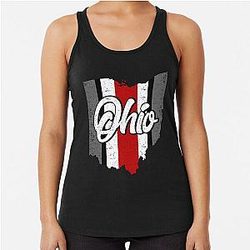 Vintage Ohio State Map Racerback Tank Top