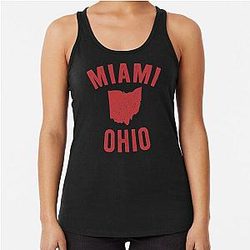 Miami Ohio Distressed Racerback Tank Top