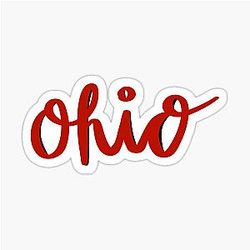 ohio script sticker