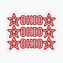 Ohio Red Sticker