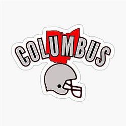 Columbus Ohio Football Sticker