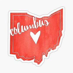 Columbus Ohio Watercolor Sticker