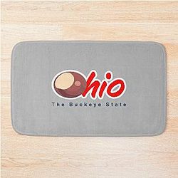 Ohio The Buckeye State Bath Mat