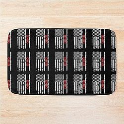 Ohio USA American Flag Bath Mat