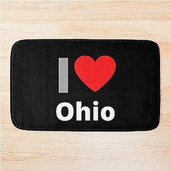 I Love Ohio Bath Mat
