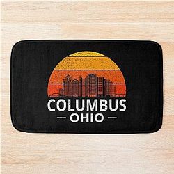 Columbus Ohio Skyline Pride Bath Mat