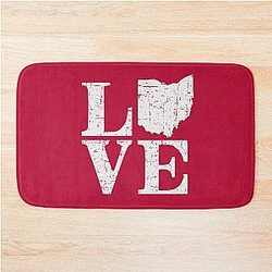 Buckeye State Love Vintage Ohio Pride Bath Mat