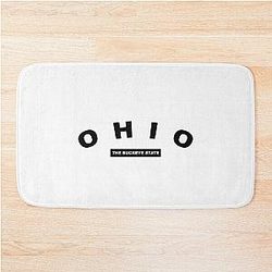 Favorite State & Slogan Minimalistic Design - Ohio Bath Mat