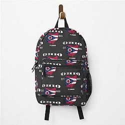 VintageOhio US State Flag and Map, City Backpack