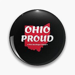 Ohio Proud The Buckeye State Design Pin